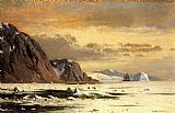 William Bradford Seascape with Icebergs painting